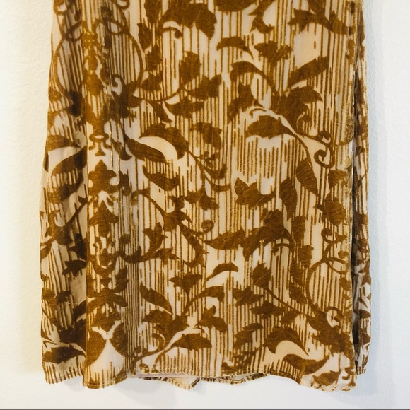 SUNDANCE Mustard Yellow Burnout Floral Dress Size 6 - Picture 4 of 15